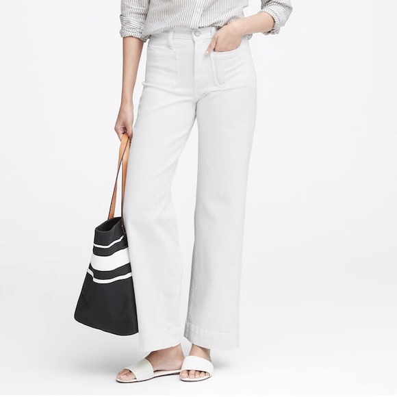 BR  High-Rise Wide-Leg Patch Pocket Jeans / NWT - Picture 4 of 4